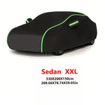Universal Car Cover with Reflective Strip | Black Outdoor Dust and Snow Protection detail view