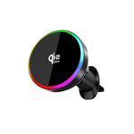 Kebidumei Magnetic Car Phone Holder Wireless Charger  wirh RGB Ambient Light Air Outlet Phone Stand Auto Interior Accessories