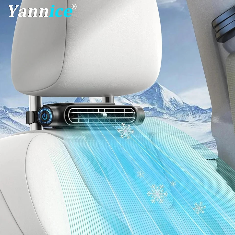 Car Seat Cooling Fan 3 Speed Adjustable 5V USB Car Headrest Cooling Air Fan Car Seat Fan for Front R