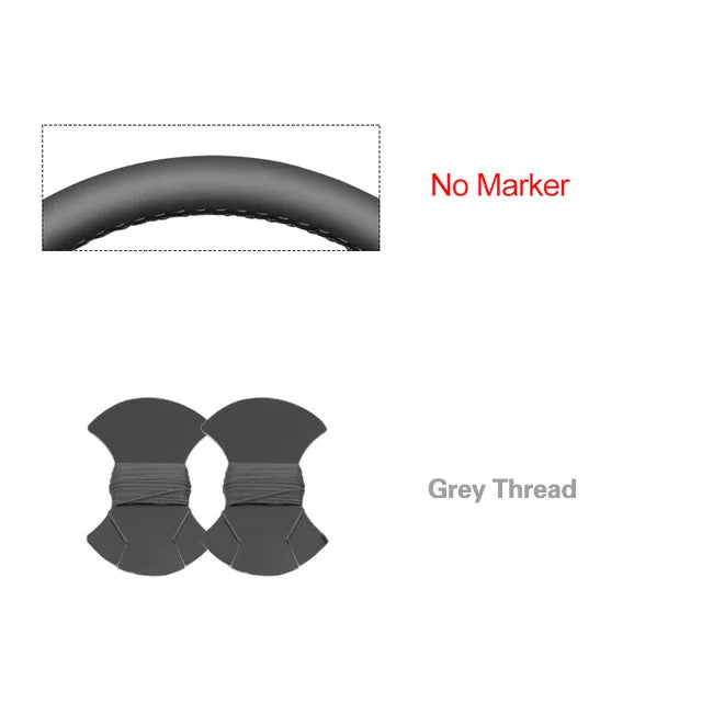Black Faux Leather Car Steering Wheel Cover for Alfa Romeo 159 2005-2012 Brera Spider alternate view