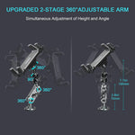 Aluminum Car Tablet Holder Dashboard Mount 360° Adjustable for 5-15" iPad additional angle