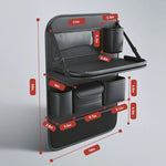 Car Seat Back Storage Bag Organizer with Foldable Table Tray