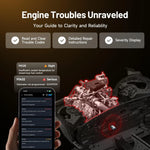 TOPDON Carpal Bluetooth OBD2 Scanner: All System Diag, 6 Resets, Smog Check & Repair Guide for iOS/Android.