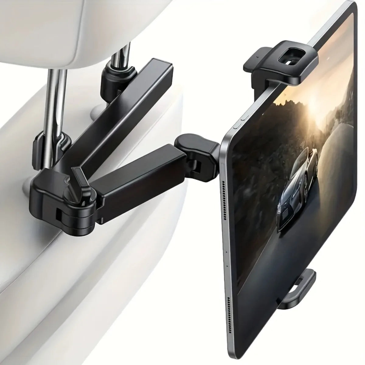 Universal Car Headrest Tablet Mount | Hands-Free Backseat Entertainment for iPads and Cell Phones