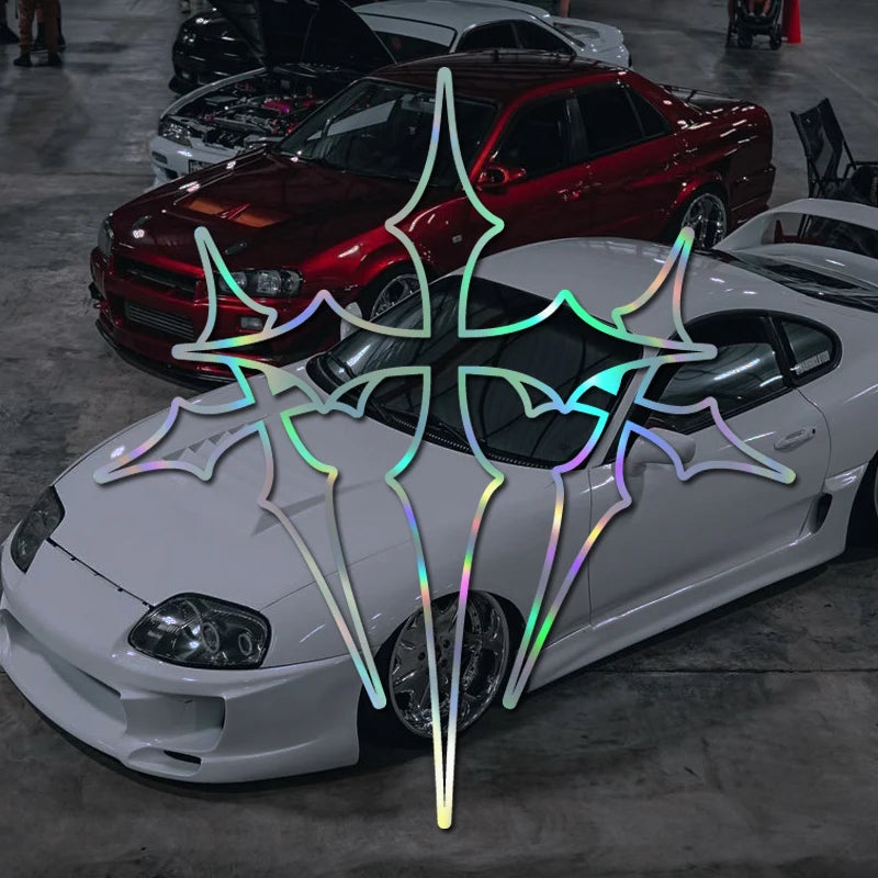 High-Quality Three-Cross Car Stickers Waterproof PVC Faith Automotive Decal Customizable Design