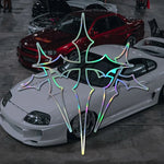 High-Quality Three-Cross Car Stickers Waterproof PVC Faith Automotive Decal Customizable Design