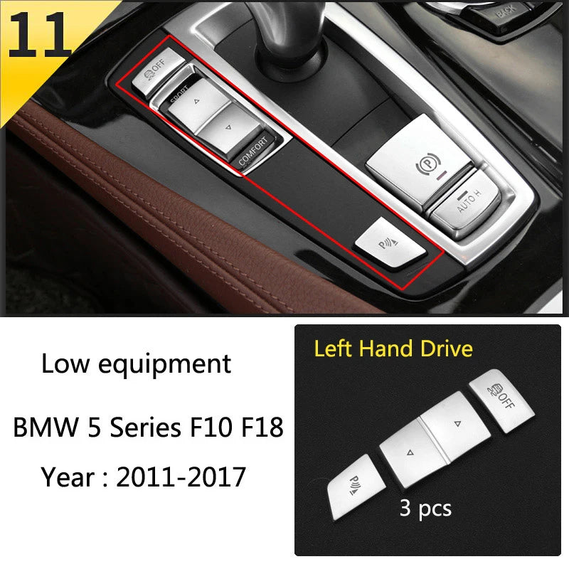 For BMW 5 Series F10 F11 520i Carbon Fiber Central Armrest Box Cover Storage Box Gear Position Panel Decoration Cover Auto Parts