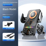 Car Unicersal Air Vent Electric Rotating Opening Closing Phone Holder 15W Wireless Ch alternate view