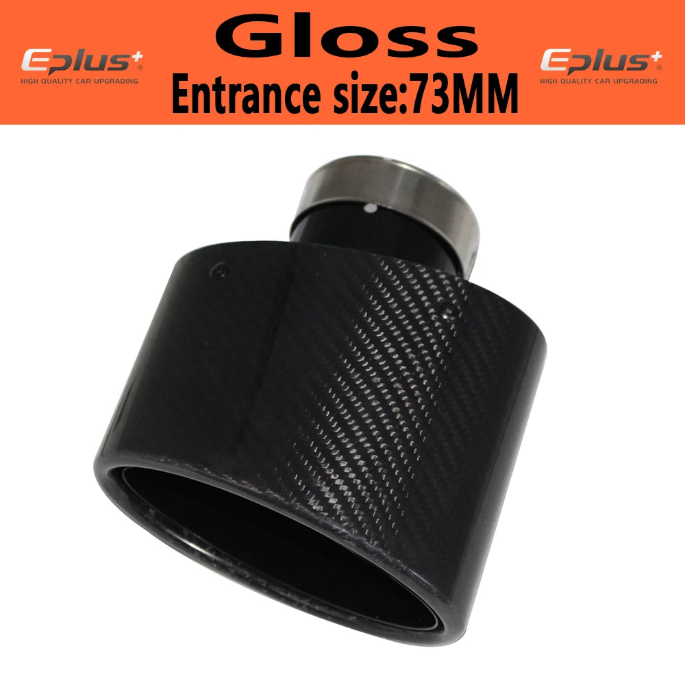 Oval Gloss Carbon Fiber Universal Car Muffler Tip Exhaust Pipe Nozzle Decoration | St lifestyle view