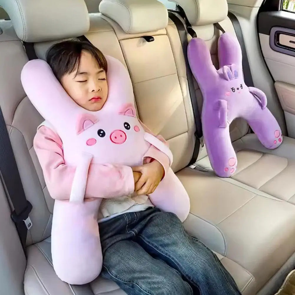 Children's Car Seat Neck Pillow with Lumbar Support close-up view
