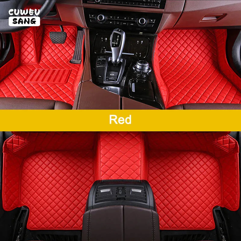 CUWEUSANG Custom Car Floor Mats For Honda Jazz Fit Auto Carpets Foot Coche Accessorie