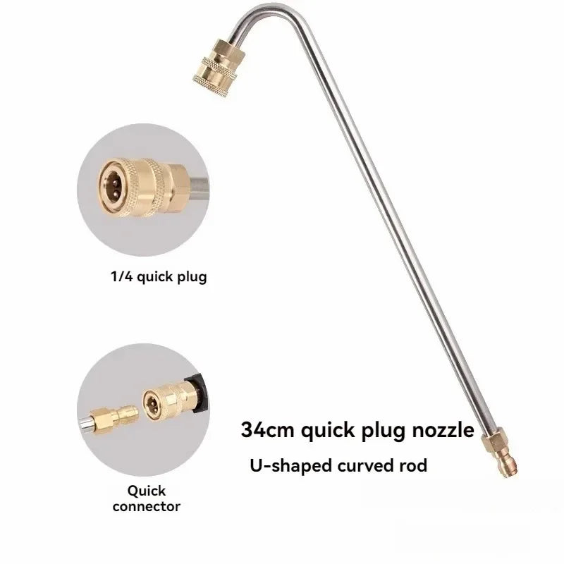 Full Metal Bent Rod | 1/4 Quick Connect Cleaning Rod for Car and AC lifestyle view