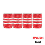 DSYCAR 4Pcs Silver Aluminum Knurling Tire Valve Stem Caps | US Schrader Compatible additional angle