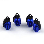 4pcs Aluminum Grenade Tire Valve Stem Caps | Dust Proof Car Truck Bike Valve Covers lifestyle view