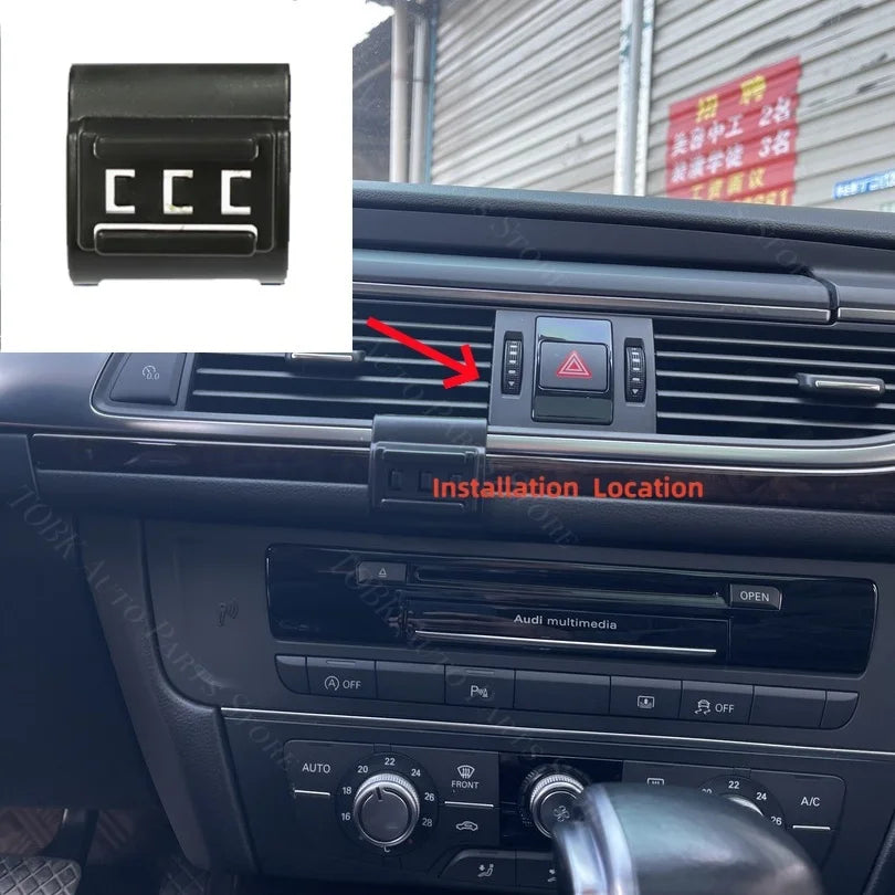 Car Phone Holder Magnetic for Audi A6 C7 Sedan 2012-2018 2013 2016 Wireless Charging Special Fixed Bracket Base MagSafe Mount