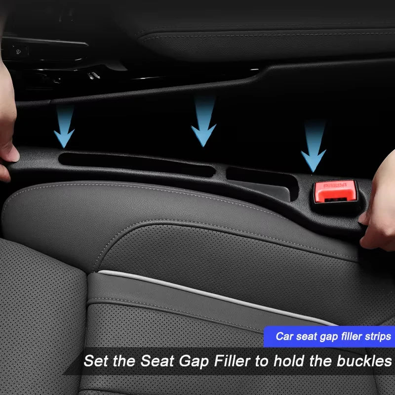 Car Seat Gap Filler Storage Organizer Strip close-up view