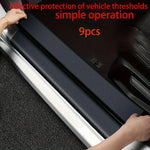 9pcs Carbon Fiber Car Door Sill Protectors: Vinyl Wrap Stickers for Maximum Protectio alternate view