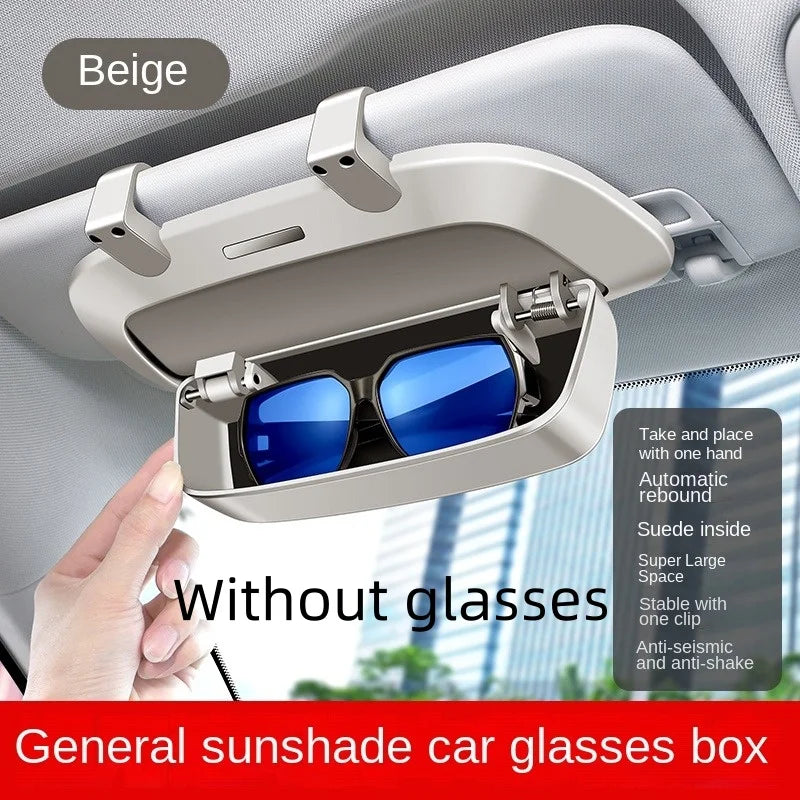 Car Glasses Case, Sun Visor, Multifunctional Car Sunglasses Holder, In-Car Glasses Cl lifestyle view