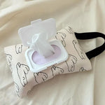 Korean Quilted Tissue Pouch Bear Car Organizer Balloon Wipes Case Ins Style Hanging Disp detail view