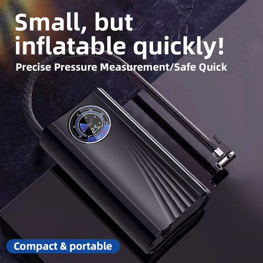 12V Electric Air Compressor High Precision Mini Tire Pump Quick Inflating Auto Air Compressor Cigarette Lighter for Car Auto