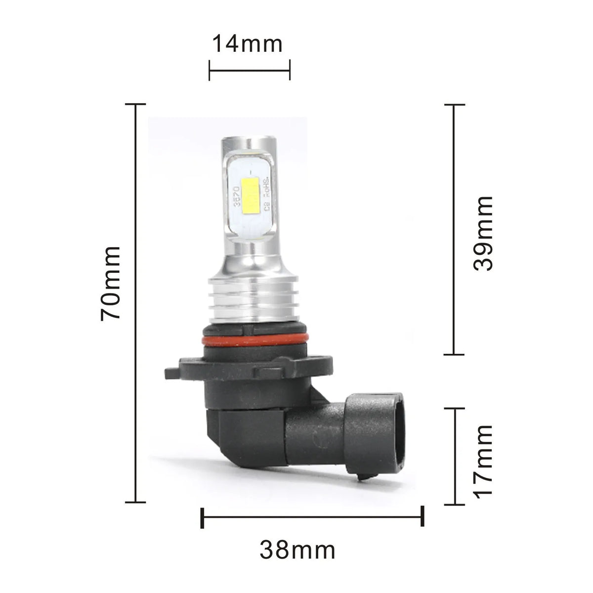 2Pcs H7 H1 H8 H9 H11 9005 9006 LED Bulbs HB3 HB4 CSP LED Super Bright Headlight DRL Lamp detail view