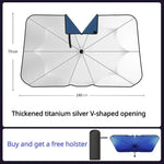 Car Sunshade V-neck Car Front Windshield Car Sun Shade Protector Auto Protection Accessories For Car Shading