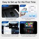 CarlinKit 5.0 C2Air Wireless CarPlay Android Auto Adapter for Car Wired to Wireless Ca close-up view