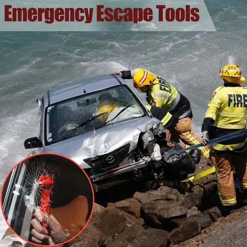 Car Emergency Safety Hammer Seat Belt Cutter Window Glass Breaker lifestyle view
