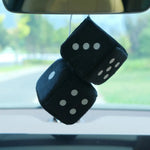 Plush Dice Car Pendant Cute Dice Jewelry Auto Rearview Mirror Hanging Ornament Car In alternate view