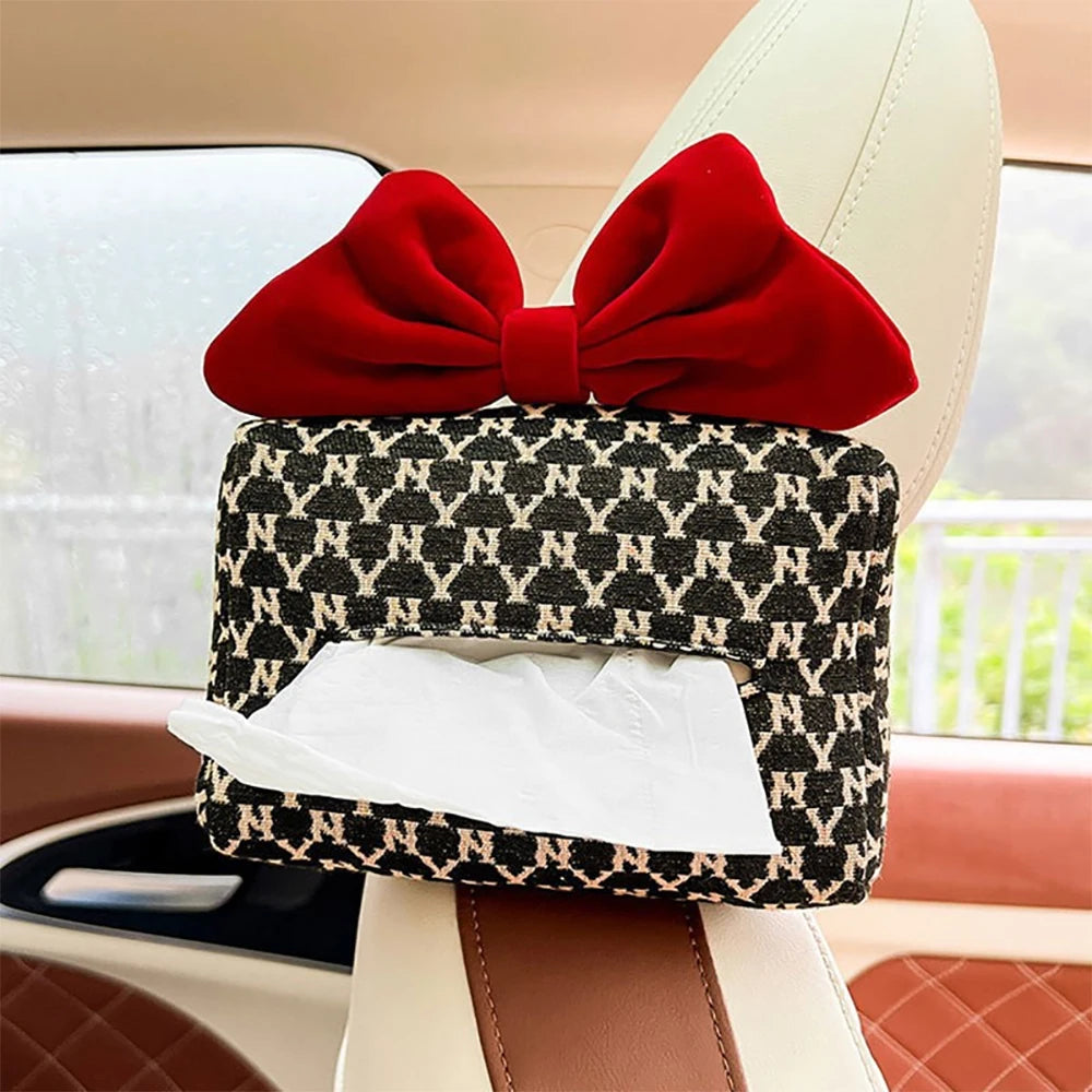 Advanced Sense Thousand Bird Lattice Car Tissue Box Female Car Seat Back Armrest Pape lifestyle view
