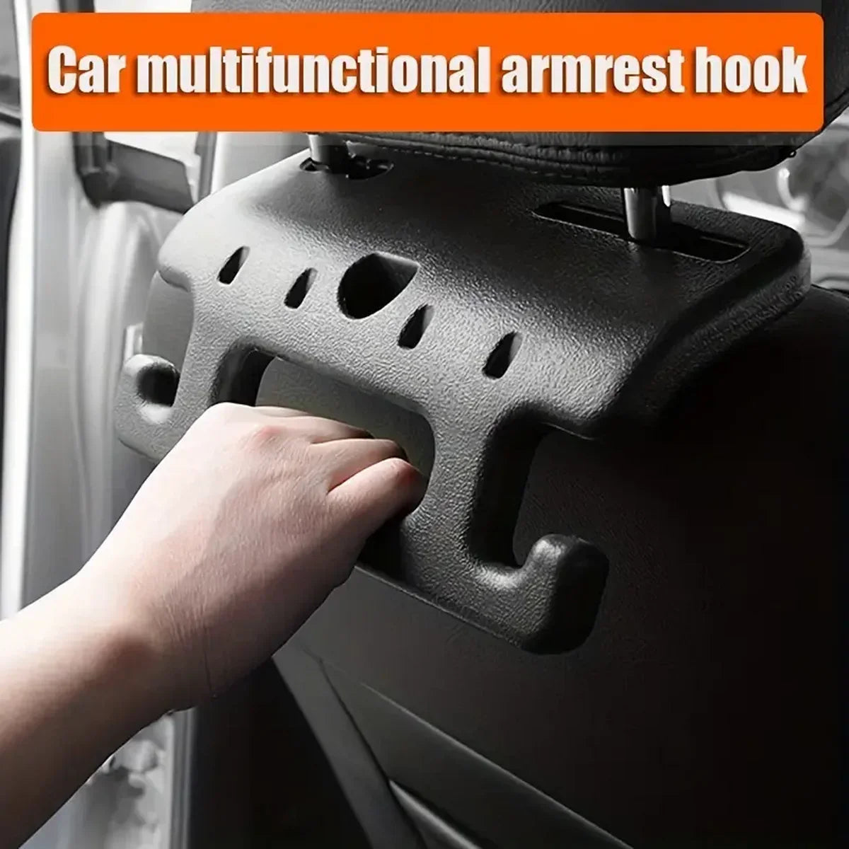 Universal Multifunctional Car Seat Back Hook Elderly Safety Handle Durable Armrest Vehicle Interior