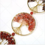 7 Chakra Tree of Life Hanging Ornament With Chip Stones Tassel