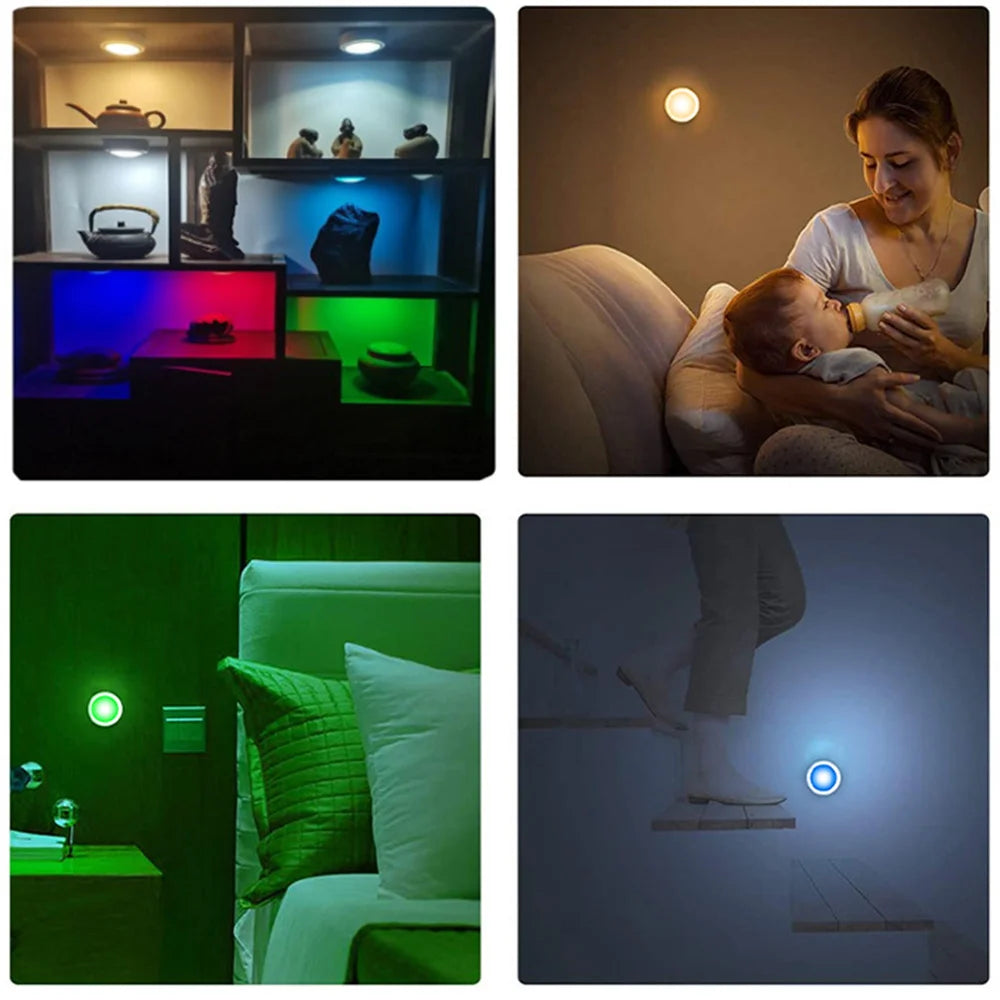 RGB LED Under Cabinet Lights Wireless Battery Remote Control additional angle