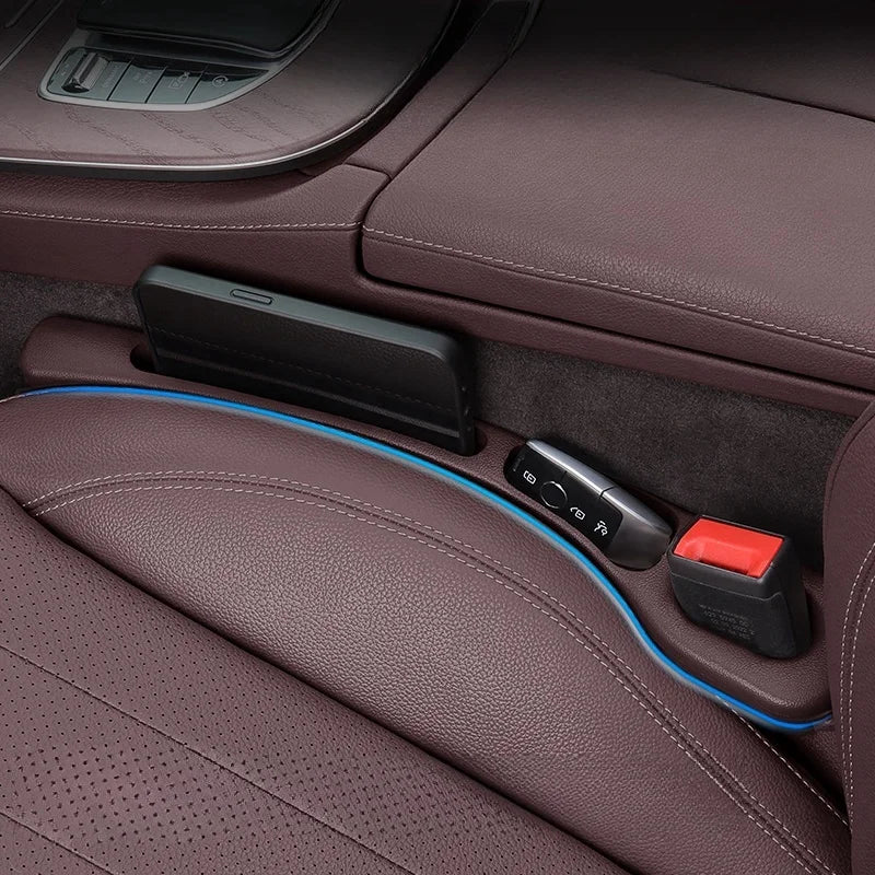 Car Seat Gap Filler Organizer – PU Waterproof Storage for Phone & Keys (2 Pack)