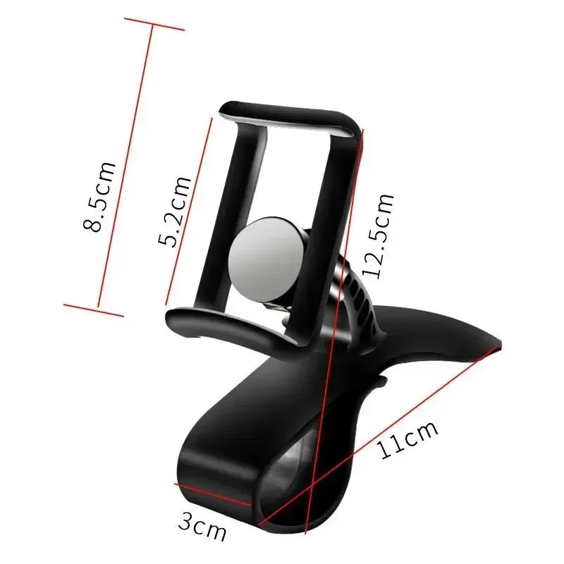 Universal Car Phone Holder | Dashboard Clip Mount GPS Bracket close-up view