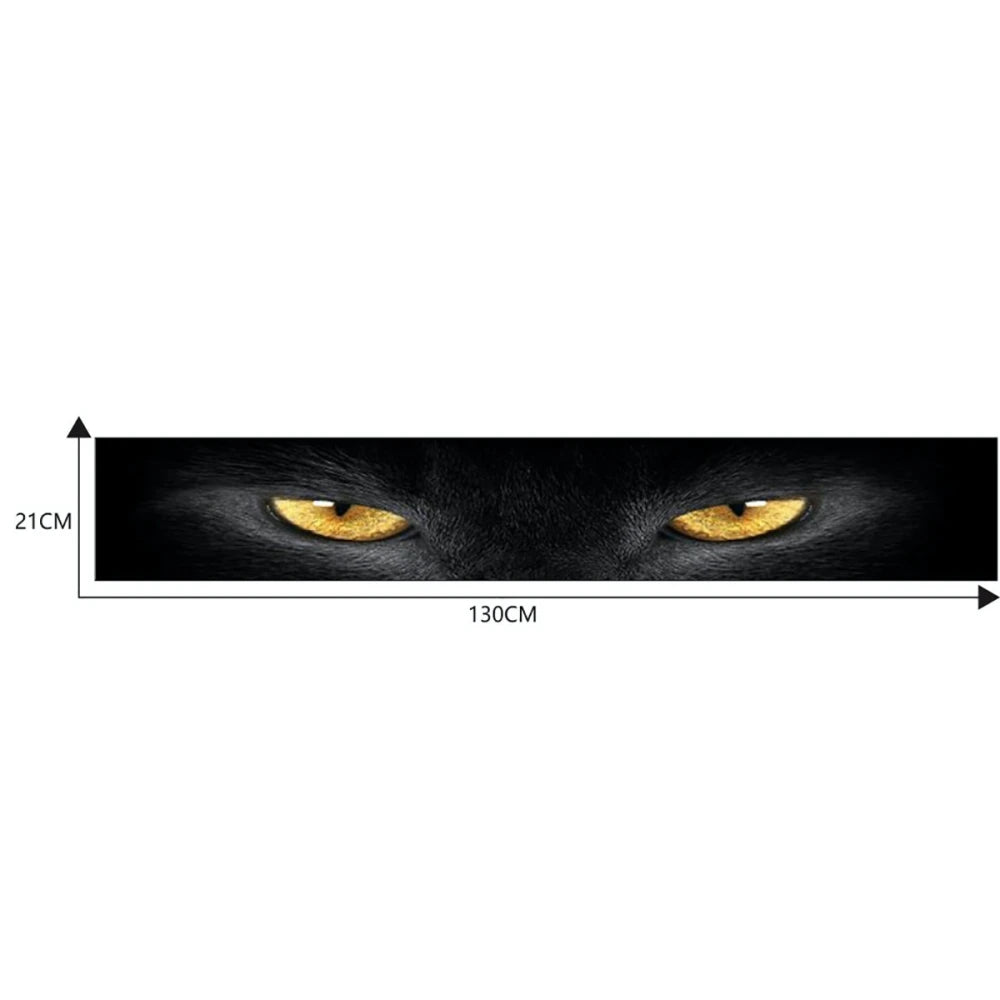 3D Effect Car Front Windshield Sticker | Ghost Pattern Wolf Eyes Decal alternate view