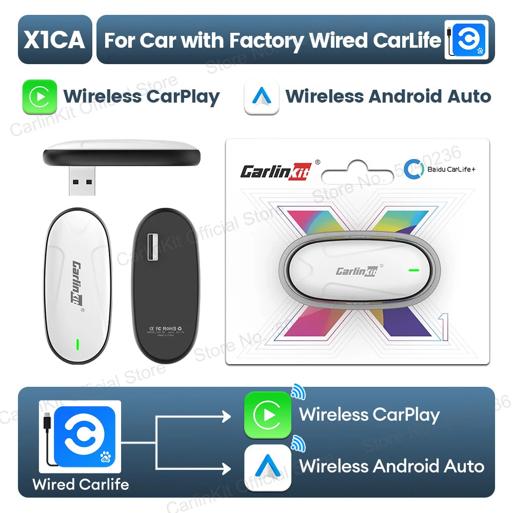 CarlinKit Baidu CarLife to Wireless CarPlay Android Auto Wireless Auto Connect Original detail view