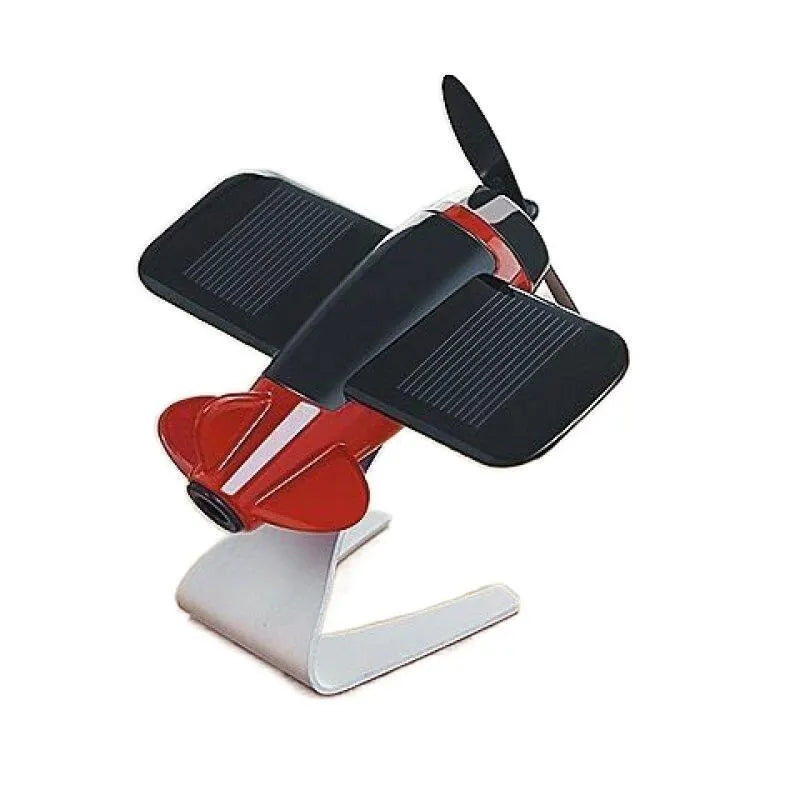 Solar Airplane Car Interior Desktop Ornament
