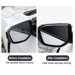 4/2PCS Car Rearview Mirror Rain Eyebrow Carbon Fiber Rain Shield Sun Shade Clear Vision detail view