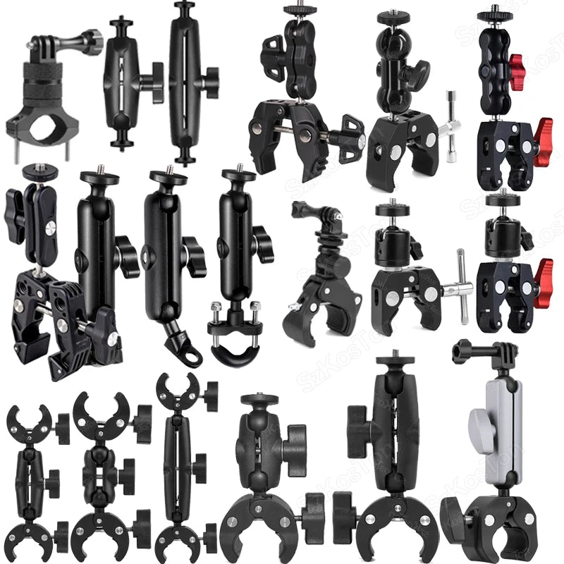For Insta 360 X4 X5 Go Pro 13 12 11 10 9 DJI Action 6 Bicycle Motorcycle Selfie Stick Monopod Mount