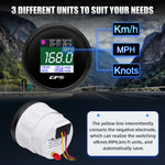 Waterproof Digital GPS Speedometer with LCD Odometer | Adjustable Speed Gauge for Mari close-up view