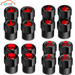 Red Skull Valve Stem Caps | 4-Pack Aluminum Alloy Tire Valve Covers for Cars, Trucks, Motorcycles