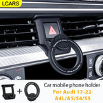 Magnetic Car Phone Mount Holder Adjustable Vent Clip For Audi A4L A5 S4 S5 2017-2022 Stable Navigation Bracket Car Accessory
