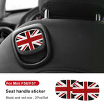 Leather Car Rear Seat Back Handle Decal Cover Protective Sticker For Mini Cooper R56 R55 F56 F57 Interior Decorative Accessories