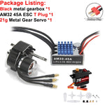 Full Metal Gearbox 2322 2600KV Brushless Motor AM32 45A ESC Adjuster 21g Servo for 1/12 RC Car Crawler MN82 MN78 MN168 MN99 MN98