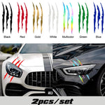 2pcs 3D Scratch & Claw Marks Car Decals | Durable PET Auto Decoration for Rear Window