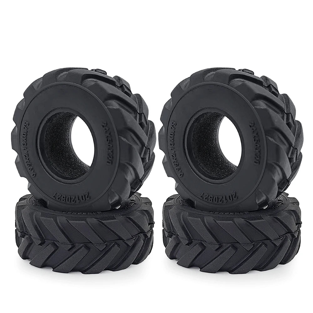 Rubber Mud Terrain Tires 4PCS 1.0" for 1/18 1/24 Axial SCX24 TRX4M Micro Crawler alternate view
