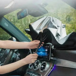 Car Sunshade Umbrella | Auto Shading Protector for Windshield close-up view