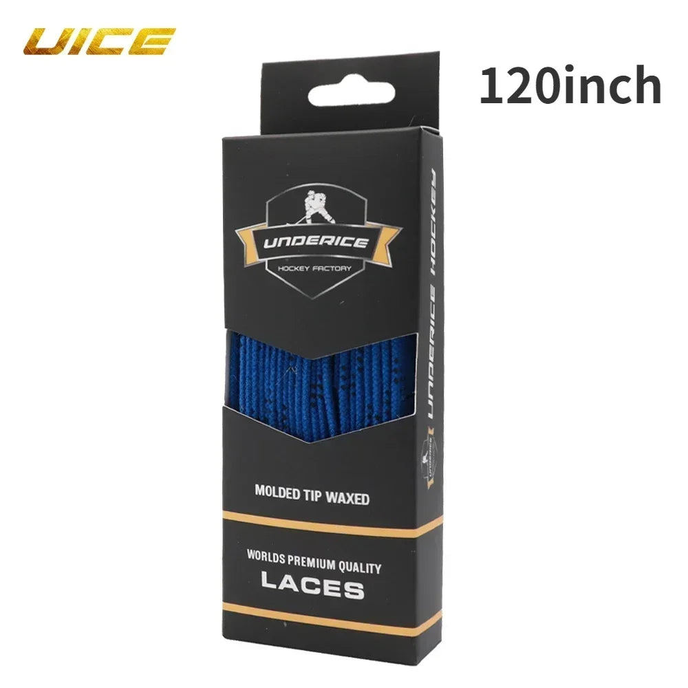 UICE Ice Hockey Shoelaces Box-Packed Ice Hockey Skate Laces 84/96/108/120in Dual Layer close-up view