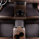 Car Floor Mats 5Pcs Universal Quality PU Leather Waterproof Auto Foot Pad Protector A lifestyle view